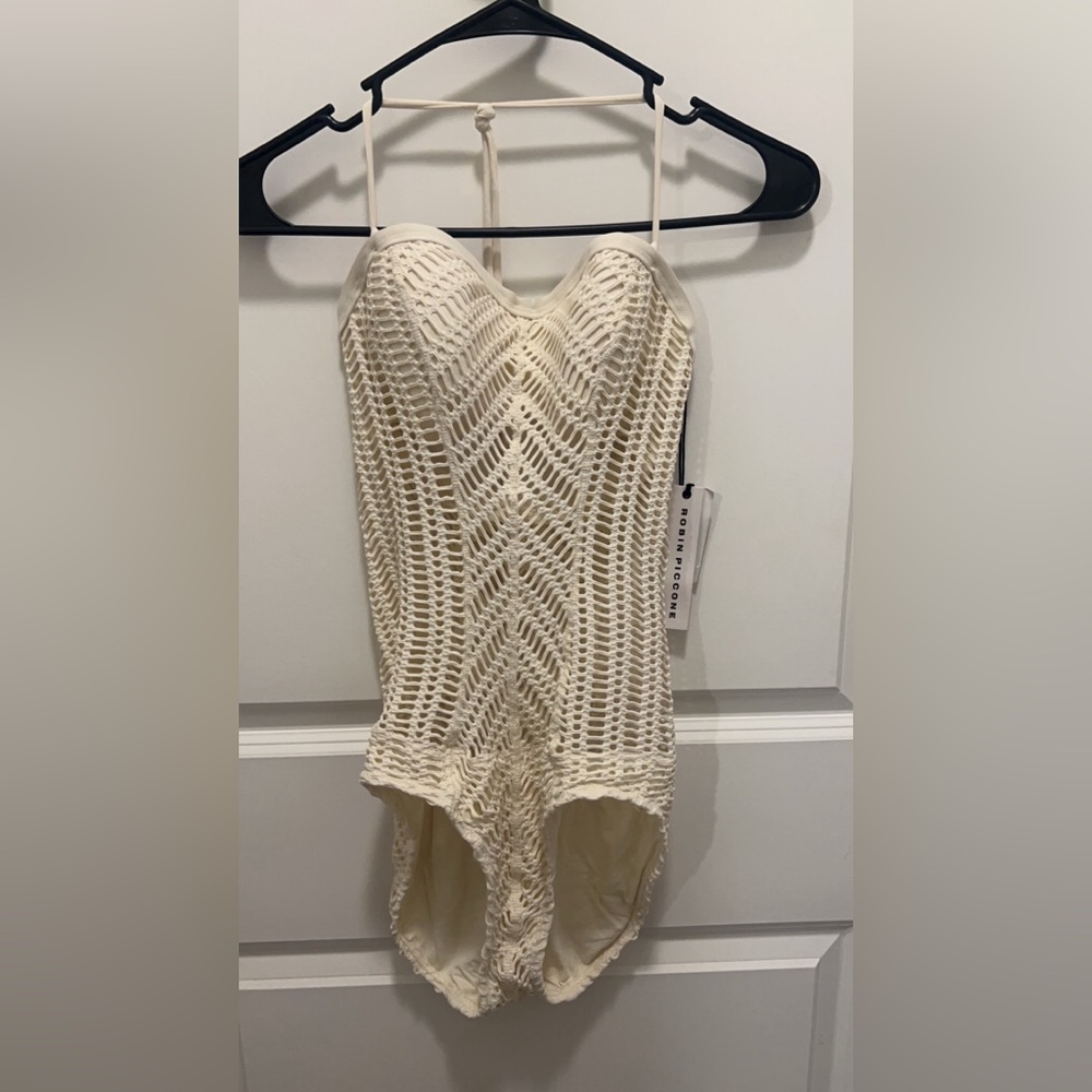 Robin Piccone Mia Crochet one piece swimsuit